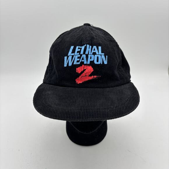 Vintage 80s Lethal Weapon 2 Movie Promo Corduroy Snapback Baseball Hat - Picture 1 of 9